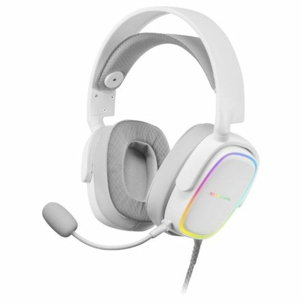 Spelhörlurar med mikrofon Mars Gaming MHAXW RGB Vit