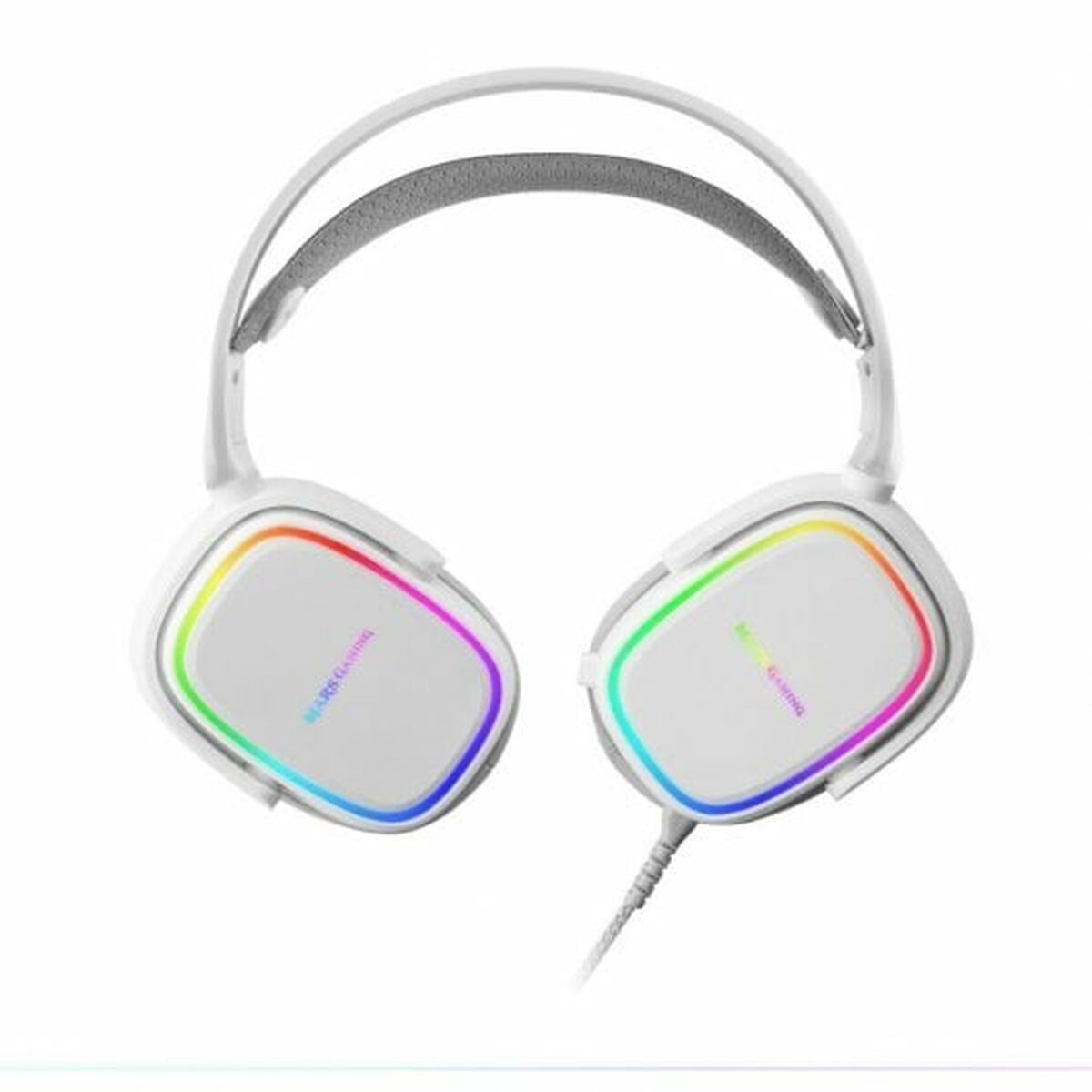 Spelhörlurar med mikrofon Mars Gaming MHAXW RGB Vit