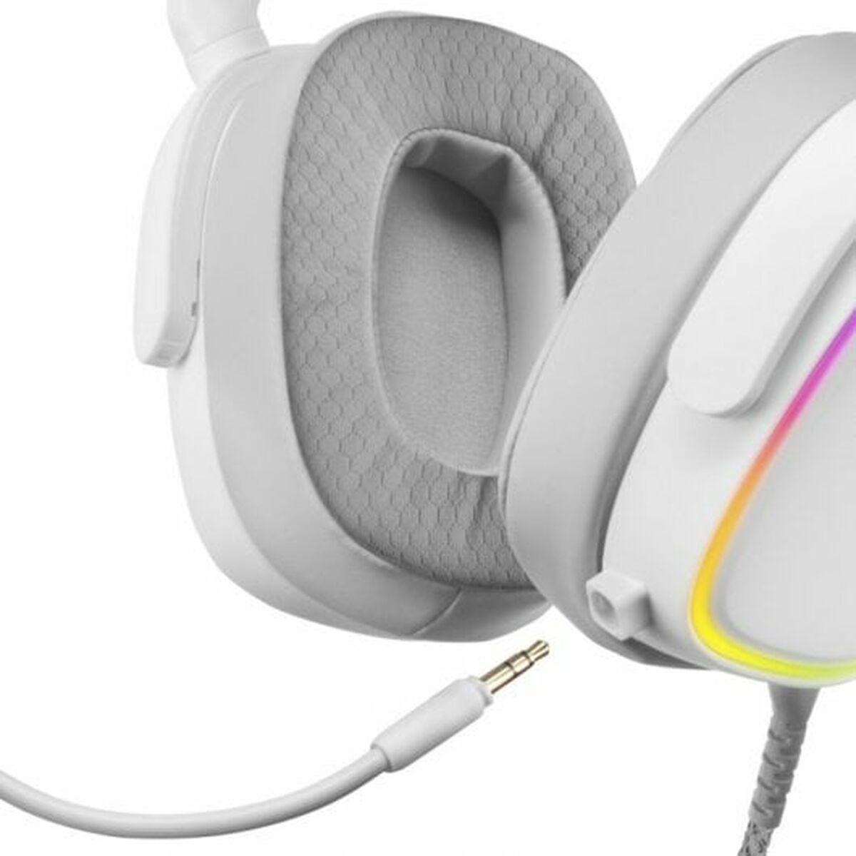 Spelhörlurar med mikrofon Mars Gaming MHAXW RGB Vit