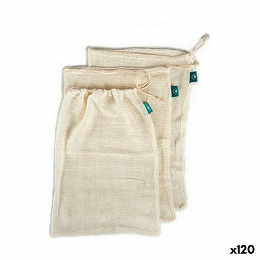 Set med återanvändningsbara livsmedelspåsar Vit 5 x 48 x 33 cm (120 antal)